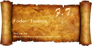 Fodor Tessza névjegykártya